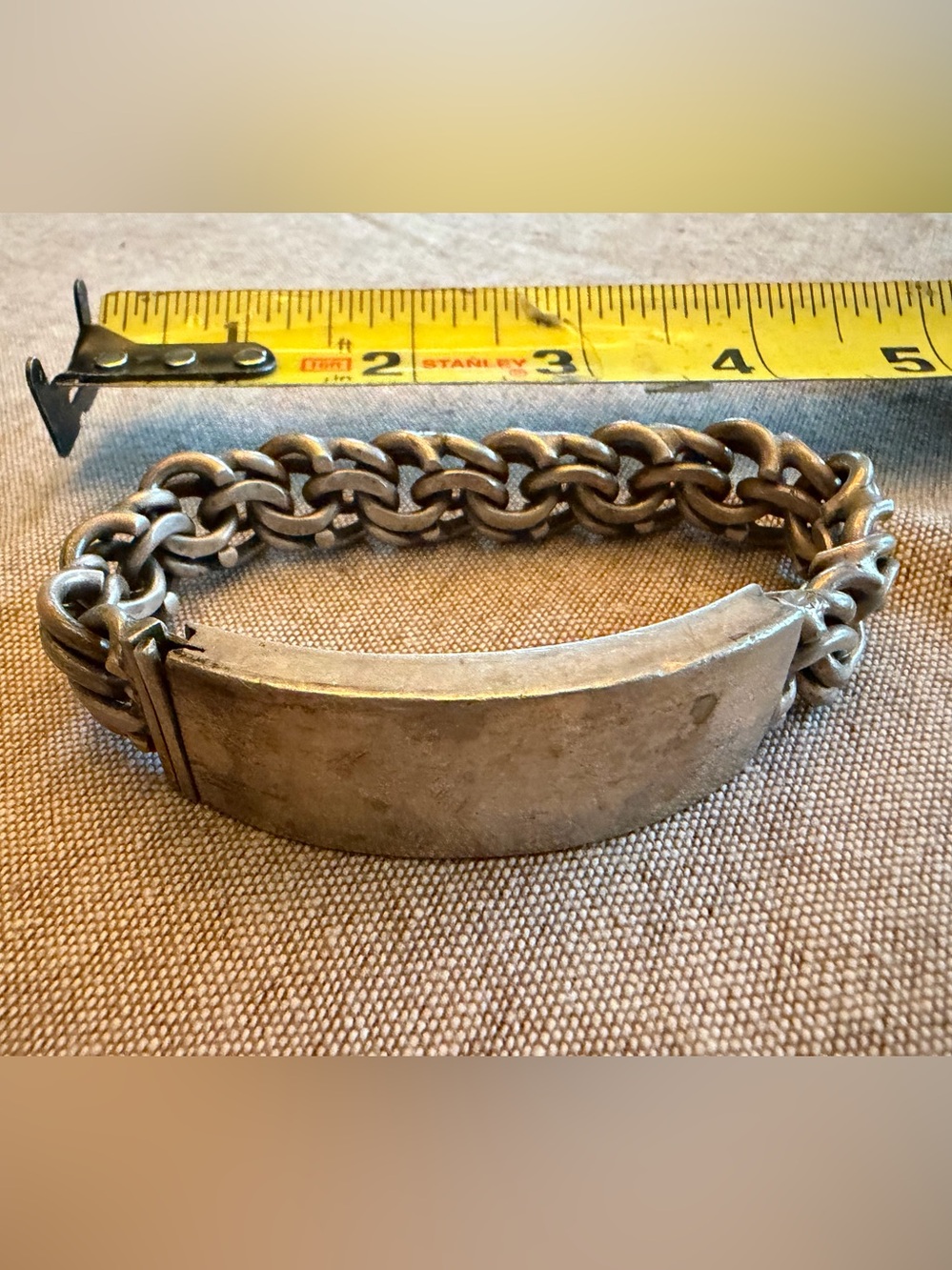 Men's Silver-Tone ID Bracelet - Classic Chain